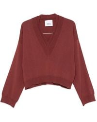 Erika Cavallini Semi Couture - V-Neck Long-Sleeve Sweater - Lyst