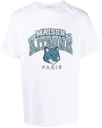 Maison Kitsuné - Printed T-shirt - Lyst