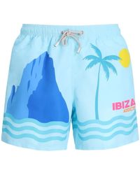 MC2 Saint Barth - Graphic-Print Swim Shorts - Lyst