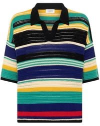 Laneus - T-Shirt En Maille À Rayures - Lyst