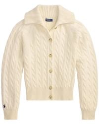 Polo Ralph Lauren - Cable-Knit Button-Down Cardigan - Lyst