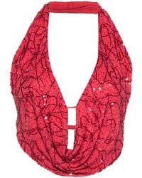 Cult Gaia - Ballina Bead-Embellished Top - Lyst