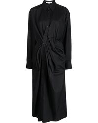 Stella McCartney - Robe-chemise en coton à fronces - Lyst