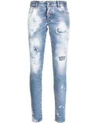 DSquared² - Distressed Acid Wash Jeans - Lyst