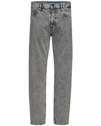 KARL LAGERFELD - Acid-Wash Tapered Jeans - Lyst