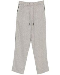 Iceberg - Drawstring Side-Stripe Linen Trousers - Lyst
