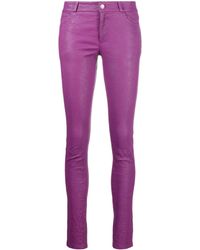 Zadig & Voltaire - Phlame Crinkled Leather Trousers - Lyst