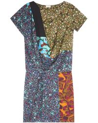 Dries Van Noten - Draped Viscose Dress - Lyst