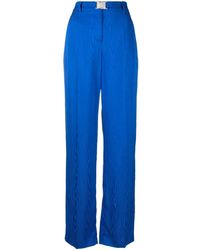 Boutique Moschino - Silk-finish High-waisted Trousers - Lyst