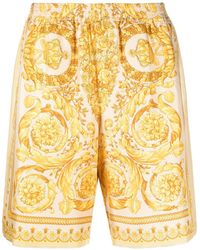 Versace - Shorts Met Barokprint - Lyst