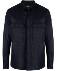 Zegna - Cargo-pocket Linen Shirt Jacket - Lyst