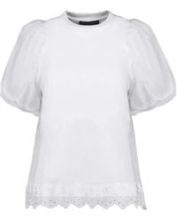 Simone Rocha - Camiseta con encaje de manga farol - Lyst