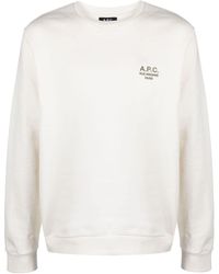 A.P.C. - Rider Sweatshirt mit Logo-Stickerei - Lyst