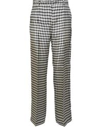 Max Mara - Diamond-Pattern Cotton Trousers - Lyst