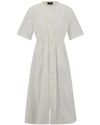 Laminar - Short-Sleeves Midi Dress - Lyst