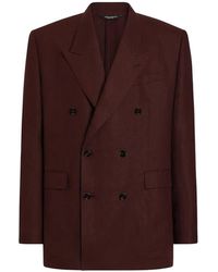 Dolce & Gabbana - Sicilia Light Double-Breasted Linen Jacket - Lyst