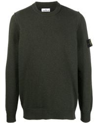 Stone Island - Compass Patch Fine-knit Sweatshirt - Lyst