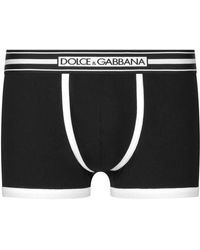 Dolce & Gabbana - Trainingsshorts Van Katoenblend Met Logoprint Bandje - Lyst