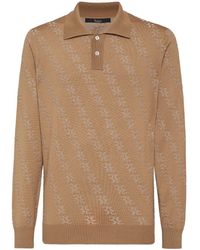 Billionaire - Knitted Long-sleeve Polo Shirt - Lyst