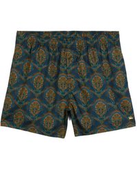 Osklen - Aquaone Flex Badeshorts Mit Pfauenmuster - Lyst