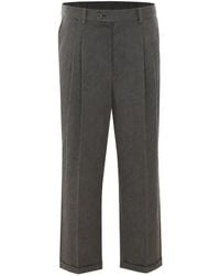 Drole de Monsieur - Logo-Patch Cropped Tailored Trousers - Lyst