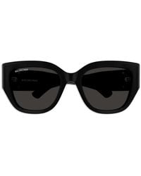 Balenciaga - Sonnenbrille Mit Logo - Lyst
