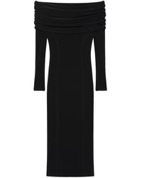 AZ FACTORY - X Lutz Huelle Fatna Off-Shoulder Long-Sleeve Midi Dress - Lyst