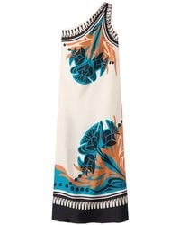 La DoubleJ - Roy Floral One-Shoulder Maxi Dress - Lyst