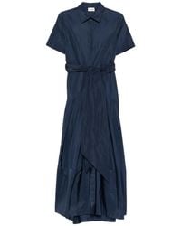 P.A.R.O.S.H. - Robe Longue À Détail Noué - Lyst