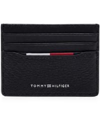 Tommy Hilfiger - Logo-Lettering Grained Card Holder - Lyst