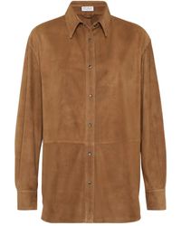 Brunello Cucinelli - Leather Shirt - Lyst