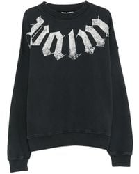 Palm Angels - Big Neck Logo Crew-Neck Sweatshirt - Lyst