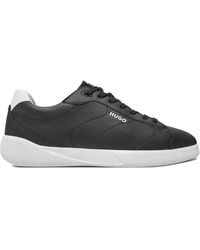 HUGO - Leren Sneakers Met Logodetail - Lyst
