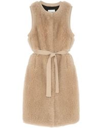 Yves Salomon - Belted Shearling Gilet - Lyst