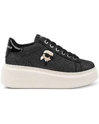 Karl Lagerfeld - Anakapri Sneakers Met Plateauzool En Logo-Applicatie - Lyst