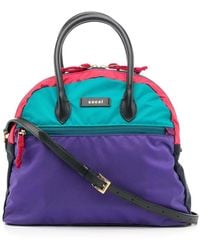 Sacai Colour-block Shoulder Bag - Purple