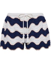 Cara Cara - Aicha Wave-Stripe Crochet Shorts - Lyst
