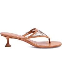 AMINA MUADDI - 45Mm Cameron Crystal-Embellished Leather Sandals - Lyst