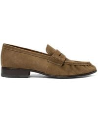 SCAROSSO - Mar Suede Penny Loafers - Lyst
