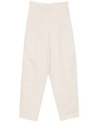 JOSEPH - Paver Geplooide Broek - Lyst