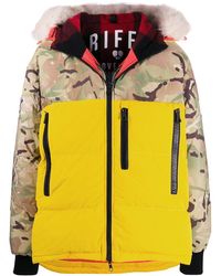 Griffin Padded Camouflage Jacket - Yellow