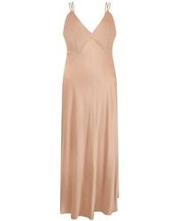 Alberta Ferretti - Robe Longue À Col V - Lyst
