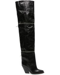 Isabel Marant - Lelodie 100mm Thigh-high Leather Boots - Lyst