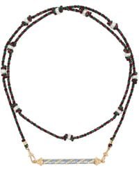 Marie Lichtenberg - 18Kt Candy Cane Diamond Necklace - Lyst