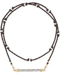 Marie Lichtenberg - 18Kt Candy Cane Diamond Necklace - Lyst