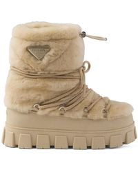 Prada - Shearling Après Ski Booties - Lyst