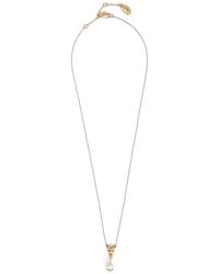 Bimba Y Lola - Two-Tone Necklace With Panther-Head And Pearl - Lyst