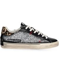 Crime London - Glitter-Detail Leopard-Print Sneakers - Lyst