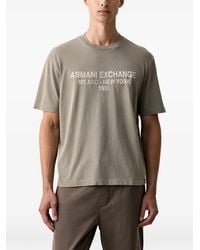 ARMANI EXCHANGE - Logo-Print Crew-Neck T-Shirt - Lyst