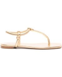 Gianvito Rossi - Juno Thong Leather Sandals - Lyst